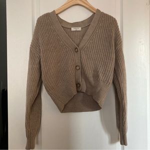 Babaton Canberra Cardigan Heather Gold Camel
